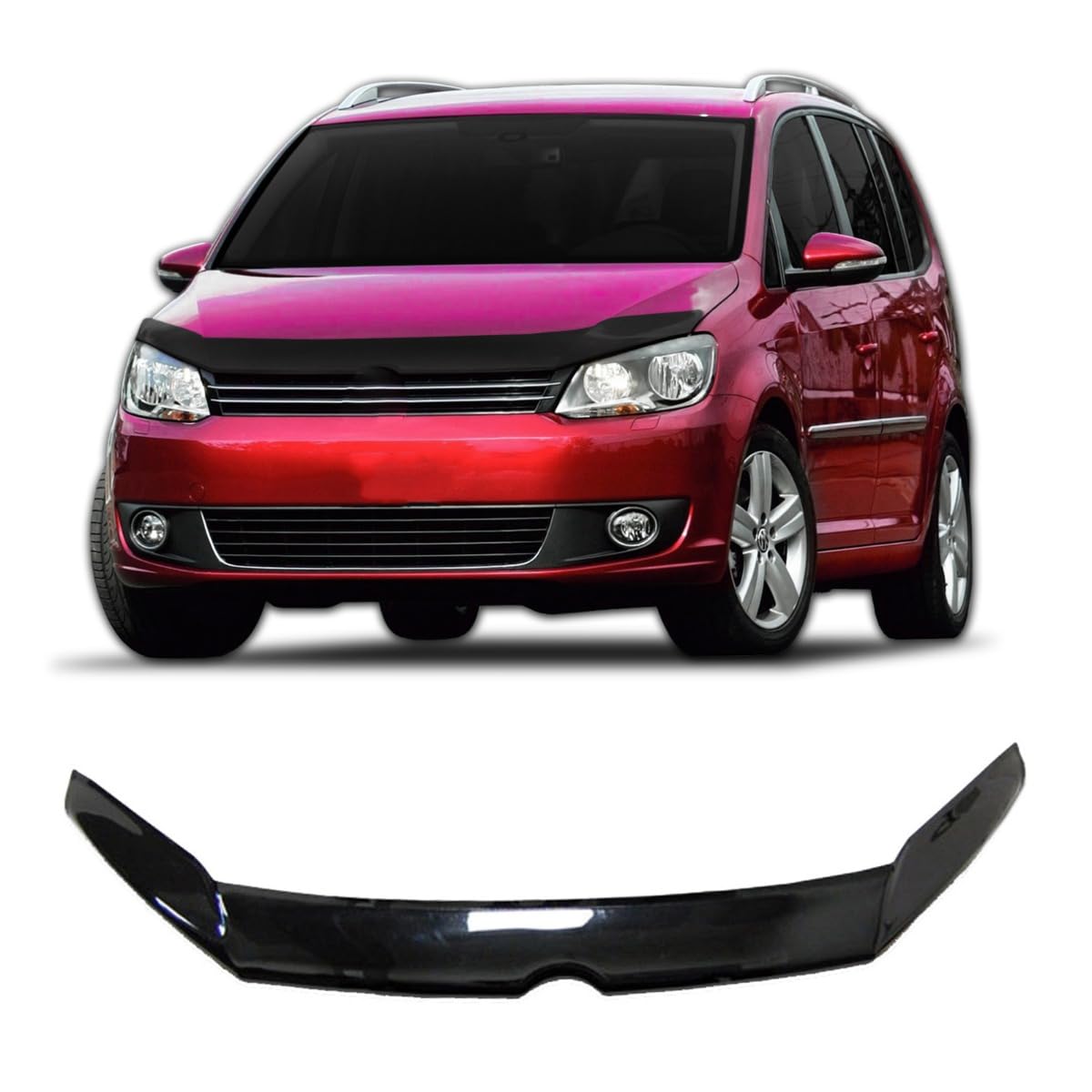 SCOUTT Bra de Capot Déflecteur de Protection pour Volkswagen Caddy 2010–2015, Aérodynamique, Assemblage Facile, Aucun Perçage Requis