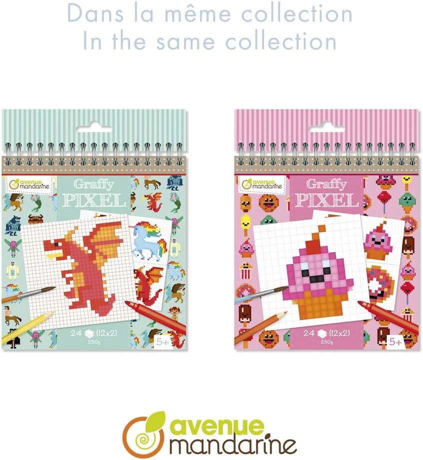 Avenue Mandarine Ausmal-Lesezeichen Für Kinder – 12 Motive Doppelt, 250g Papier, Dino-Design