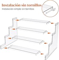 Vista 4 de Lifewit Organizador de Soporte de Perfumes de 4 Niveles para Mujeres, Elevador de Exhibición de Plástico, Montaje sin Herramientas, Estante