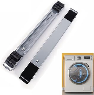 Washing Machine Base,Furniture Dolly Mini Fridge Base,Heavy Duty Expandable Appliance Roller,Adjustable Refrigerator Moving Cart,for Washer Dryer Pedestal,with 24 Wheels,with Brake,2 Pcs