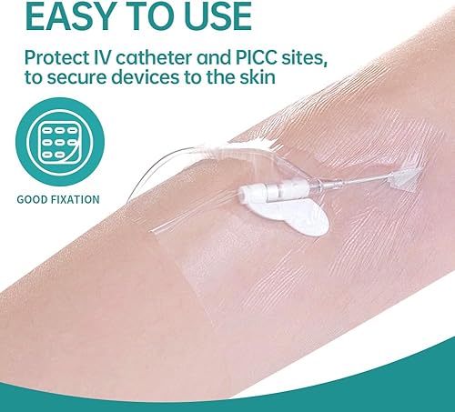 Miniatura 3 de Dimora Apósito de película transparente para heridas de 6 x 8 pulgadas, 20 paquetes + apósito de espuma de silicona con adhesivo de borde de 4 x 4