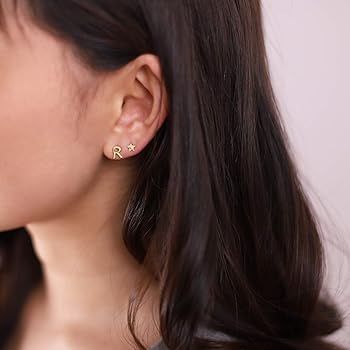 Amazon | 18金 ピアス k18 レディース 18金ピアス 18k スター星
