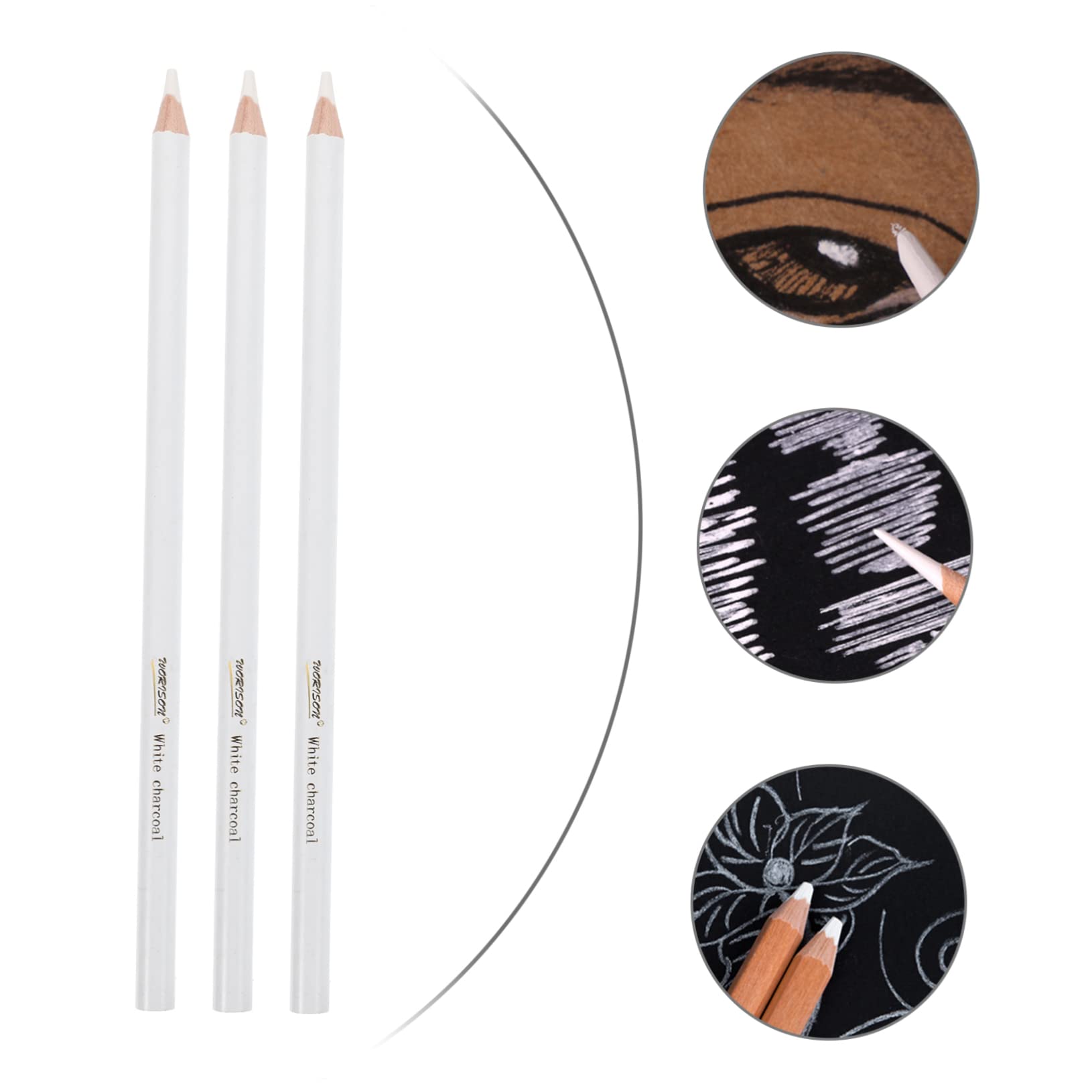 3 Juegos Lápiz De Carbón Lápiz De Color Lápiz De Dibujo De Arte Lápices De Carbón Para Dibujar Pintura Carboncillo Dibujar Herramientas De Pintura Madera 3 Piezas * 3