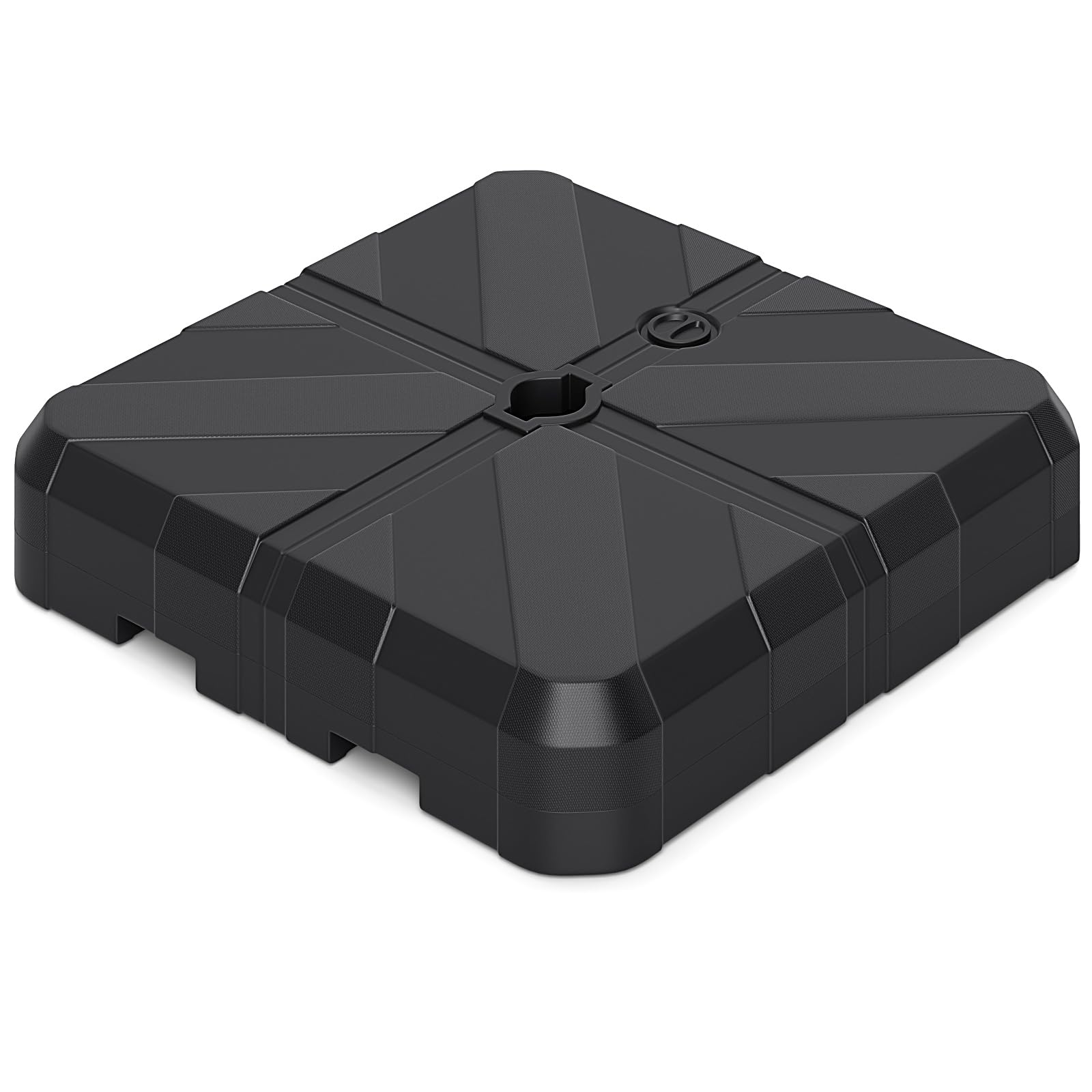 Tangkula Cantilever Umbrella Base, Heavy Duty Fillable Weighted Offset Umbrella Stand with Cross Bracket & Portable Cut-Out Handles for Outdoor Patio, Water & Sand Filled Up to 176 lbs