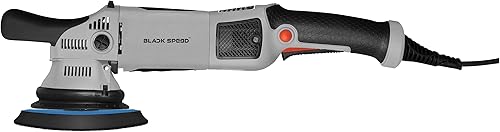 Nanoskin Black Speed 15mm Long-Throw Random Orbital Polisher - 750W, 7.5-Amp Motor, BOSCH Bearing Construction, Vented Flexible Backing Plate  For