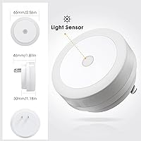 Vista 38 de Briignite Luz nocturna azul celeste, luces nocturnas enchufables a la pared, luz nocturna con sensores de luz, luz nocturna LED para habitación