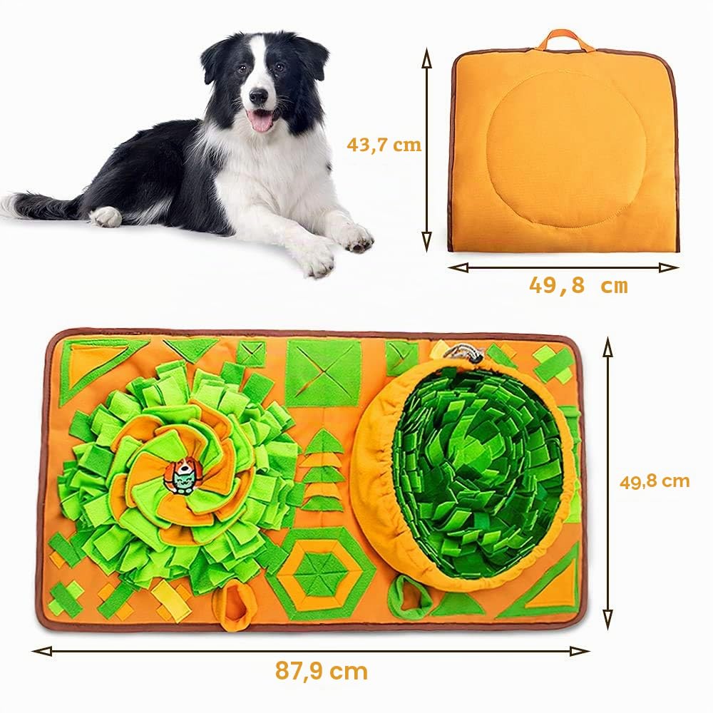 AWOOF Schnüffelteppich für Hunde Schnüffelmatte, interaktive Hundefuttermatte, langlebige Futterspiele, fördert natürliche Futtersuche, Stressabbau, für kleine, mittelgroße und große Hunde