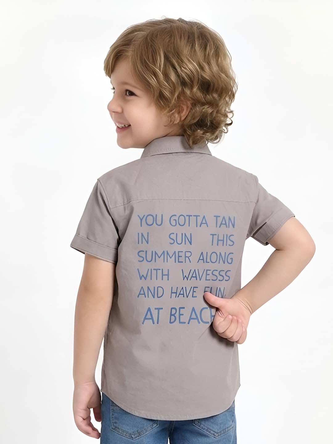 POLKA TOTS Cotton Full Sleeves Checked Shirt with Attached Printed T Shirt - Blue - 18-24m 4