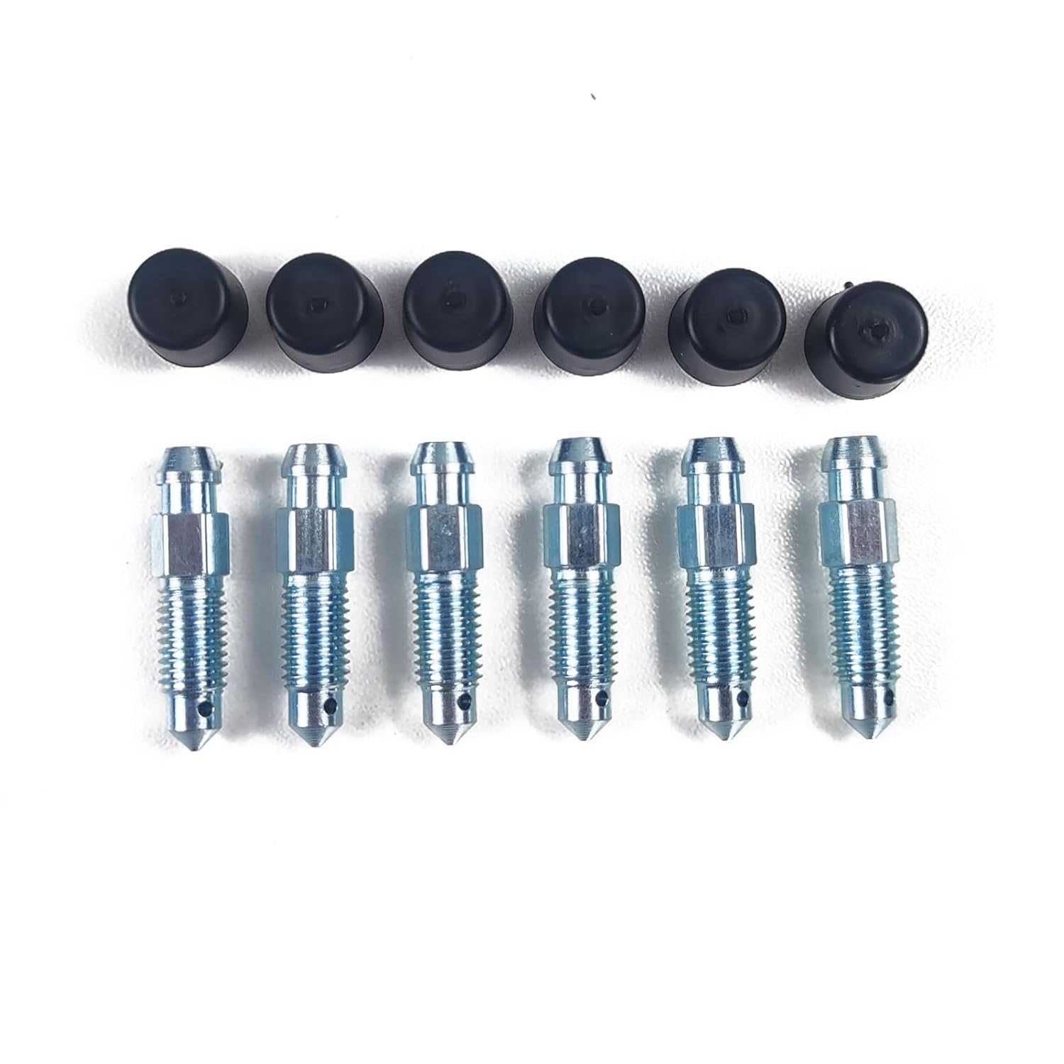 KAM HOI 6 PCS Brake Bleeder Screws with Dust Cover,Wheel