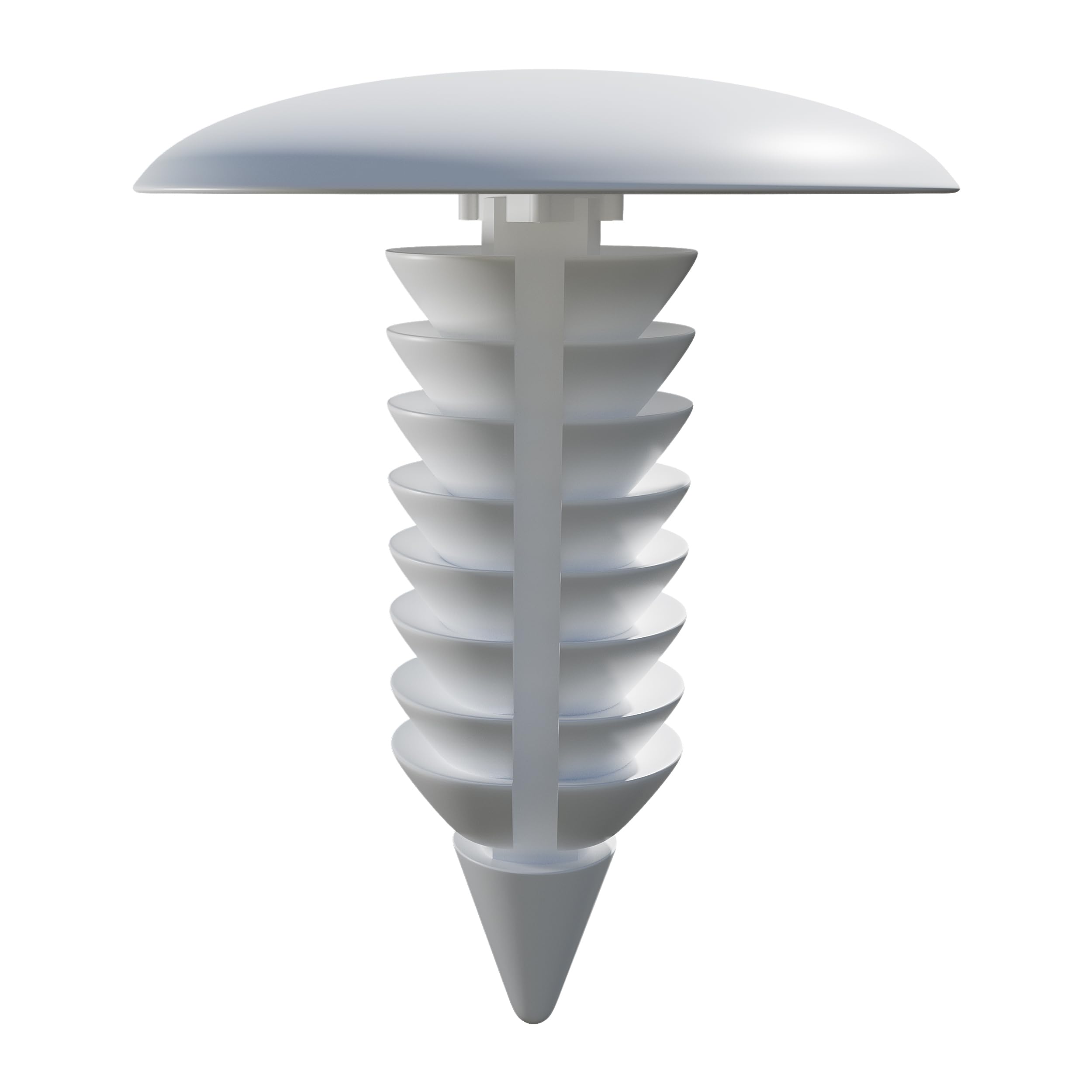 100 pcs Medium Multi-Gauge Strapping Rivets Nylon Fasteners 3/4'' Length for Repair Vinyl Straps Patio Chair Lawn Lounge with 1/4'' Holes (White)