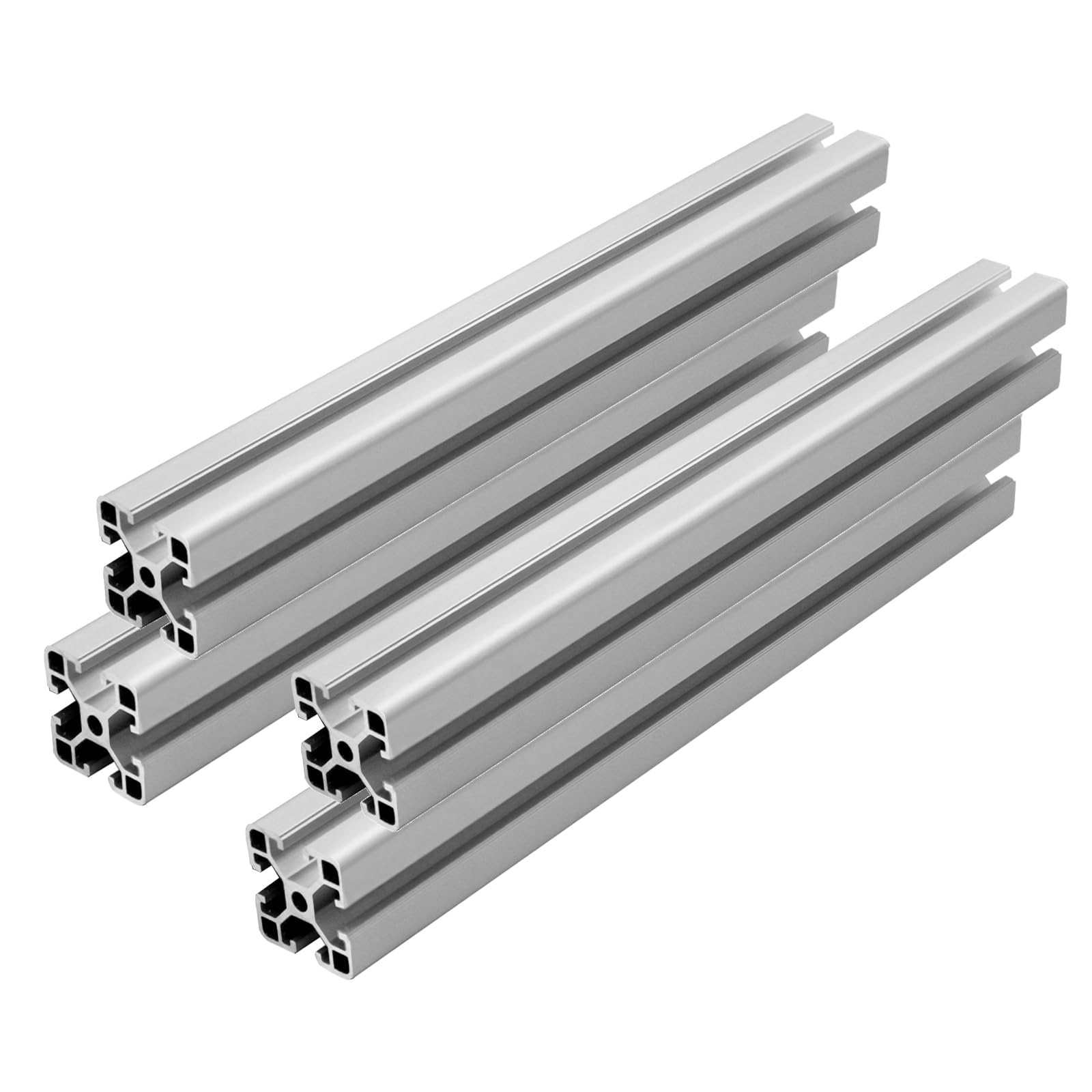 Profilé en aluminium 4040 - 400 mm - Argent (4 pièces/paquet) - Fente en T en aluminium - Norme européenne pour imprimante 3D - Machine de gravure CNC et laser