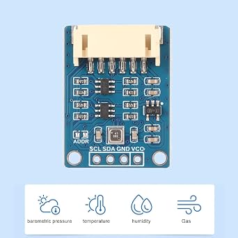 BME688 Environmental Module, I2C SPI Interface Humidity Barometric Pressure BME688 Sensor for RasPi, for Pico, for