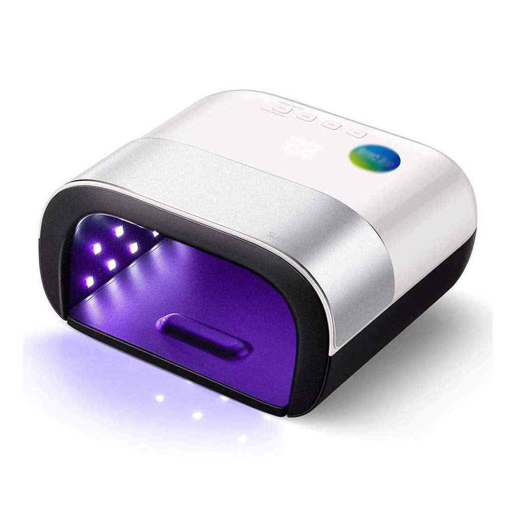 FAXIOAWA Lampada per Unghie, Lampada per Unghie a LED da 48 W per Smalto Gel Che polimerizza 5 Unghie delle Mani con Se