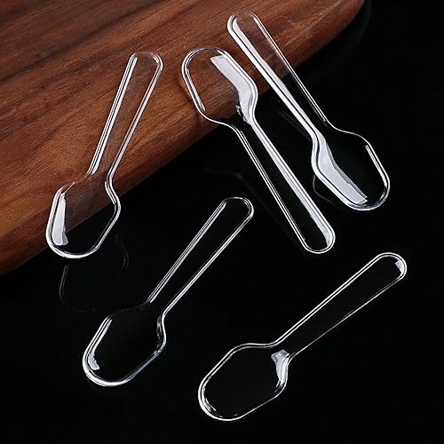 Miniatura 7 de 1000 mini cucharas de degustación de plástico transparente para gelatina, yogur, helado y postres, 2.95 x 0.79 pulgadas