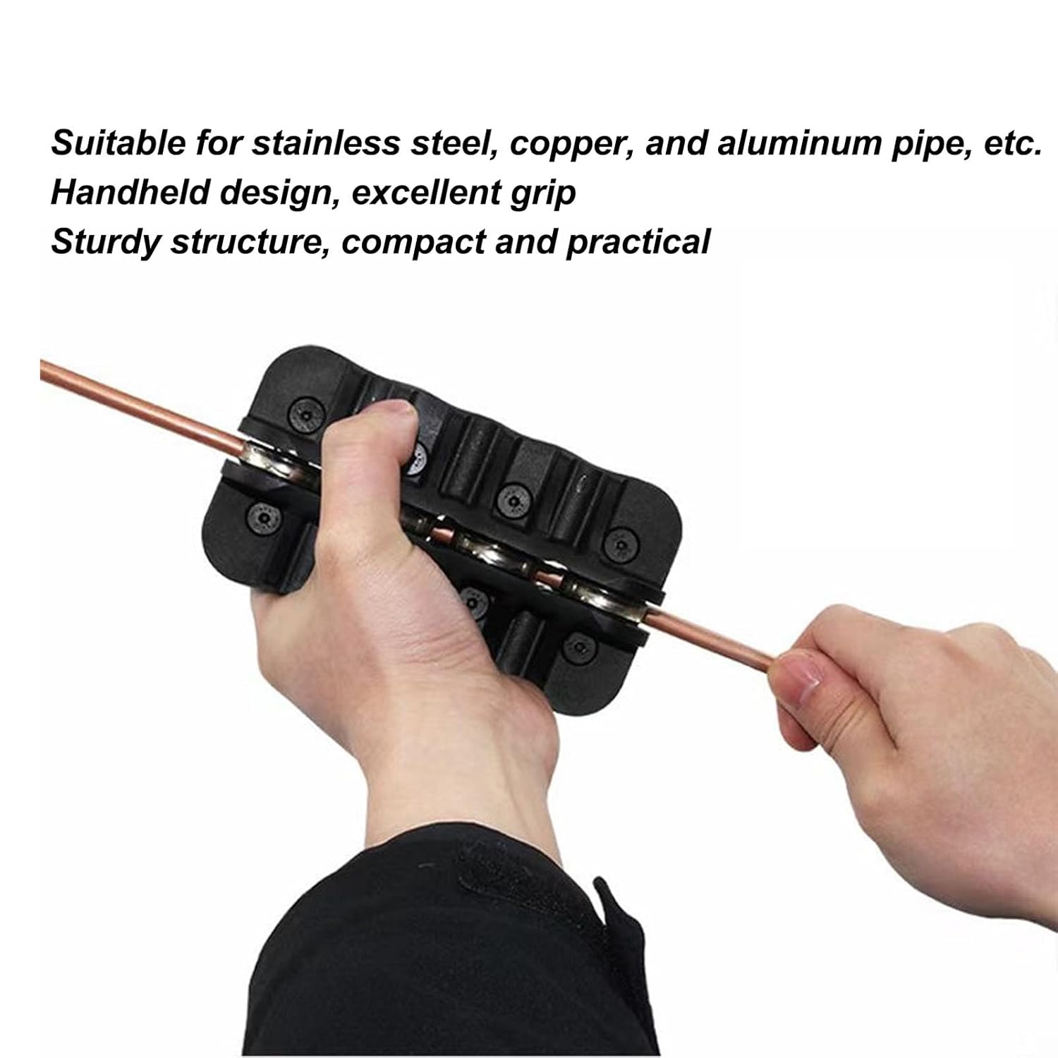 Handheld Tubing Straightener 1/4 Inch Pipe Tool for Copper Stainless Steel Aluminum Fuel Brake Line Coiled Tubing Repair Compact Portable Rustproof Wearproof PVC Narrow Spaces (6.35mm)