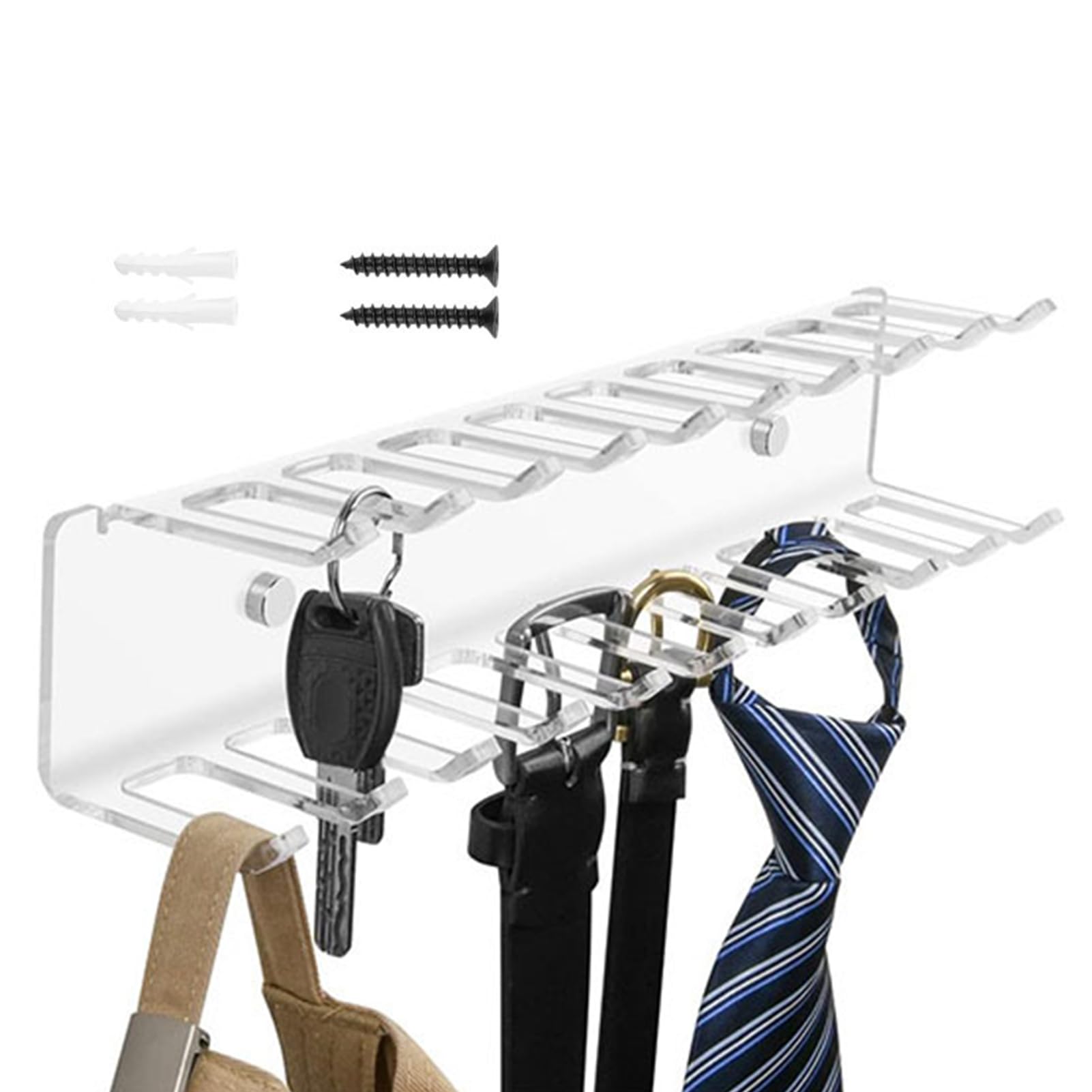 【未使用】 ブルックスブラザーズ　ネクタイハンガー タイ ラック Tie Amazon.co.jp: 壁掛けタイラック、壁掛けタイホルダー、透明ウォール