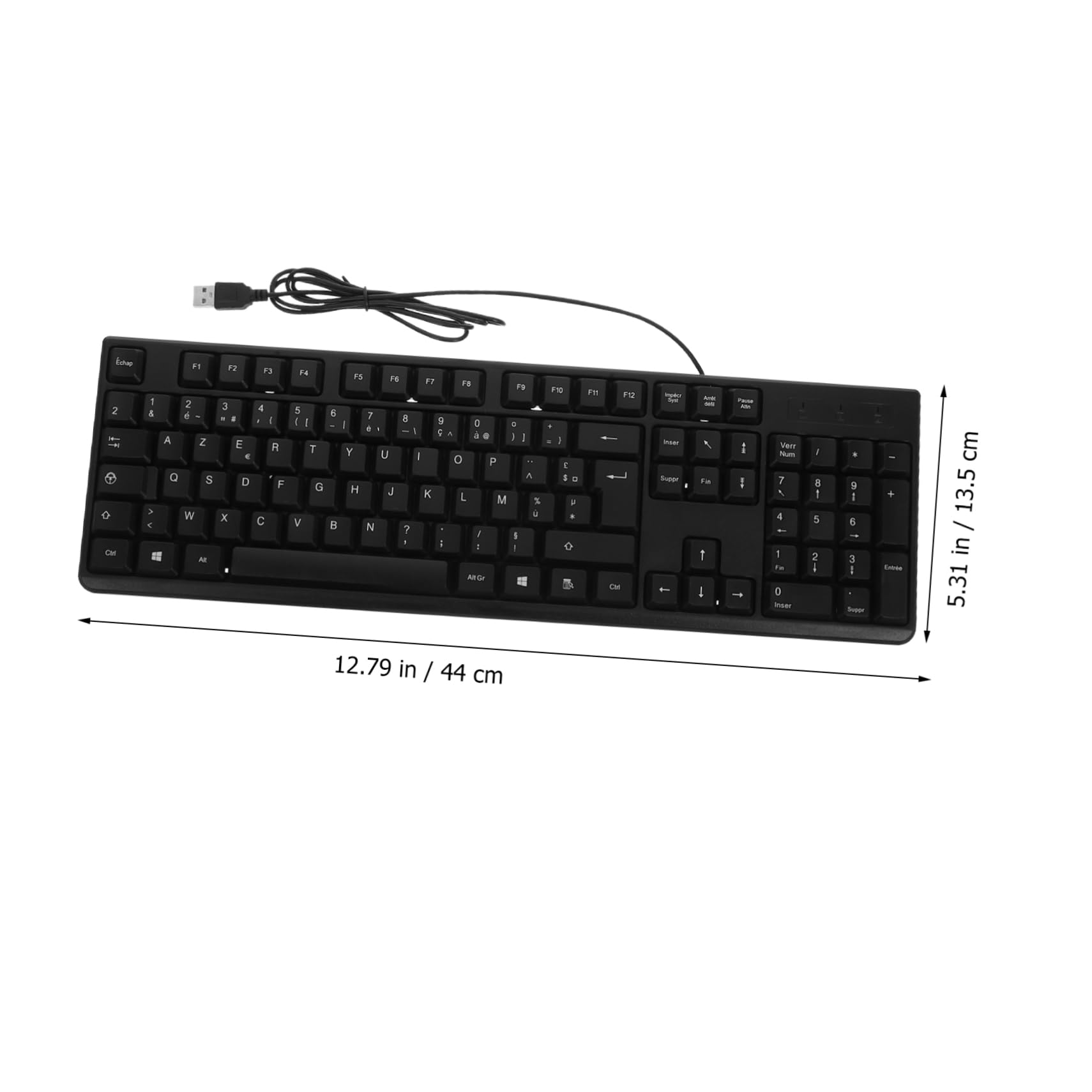 Gatuida Tastiera e Mouse Cablati Tastierino Numerico Abs 104 Tasti Nero per PC e Laptop Cavo USB e Massima Comfort