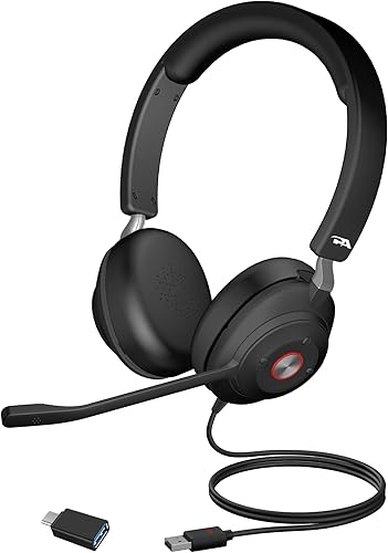 Cyber Acoustics CA Essential - Auriculares USB (HS-2000) Auriculares profesionales para llamadas y música, comodidad durante todo el día, controles