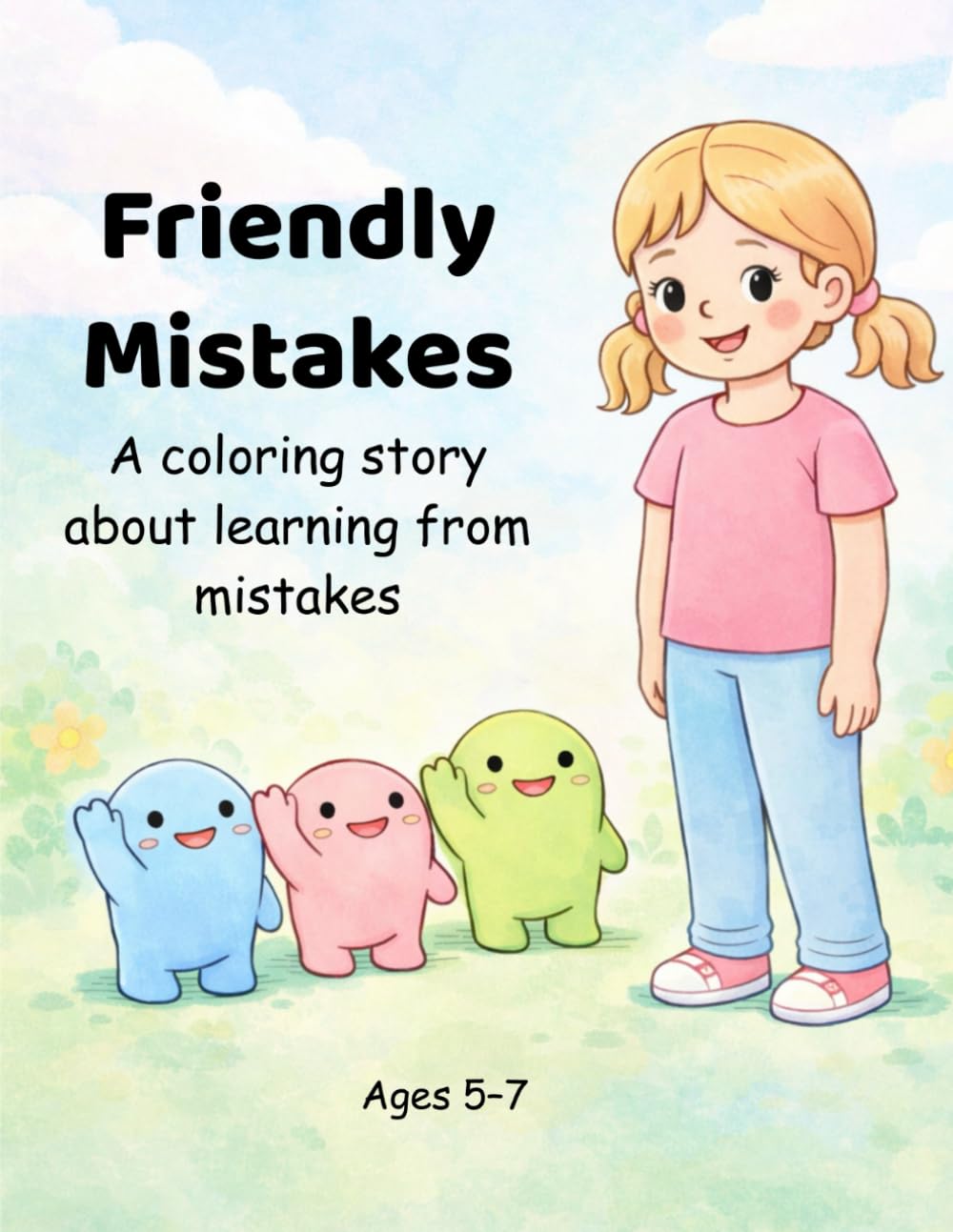 Friendly Mistakes: A coloring story about learning from mistakes