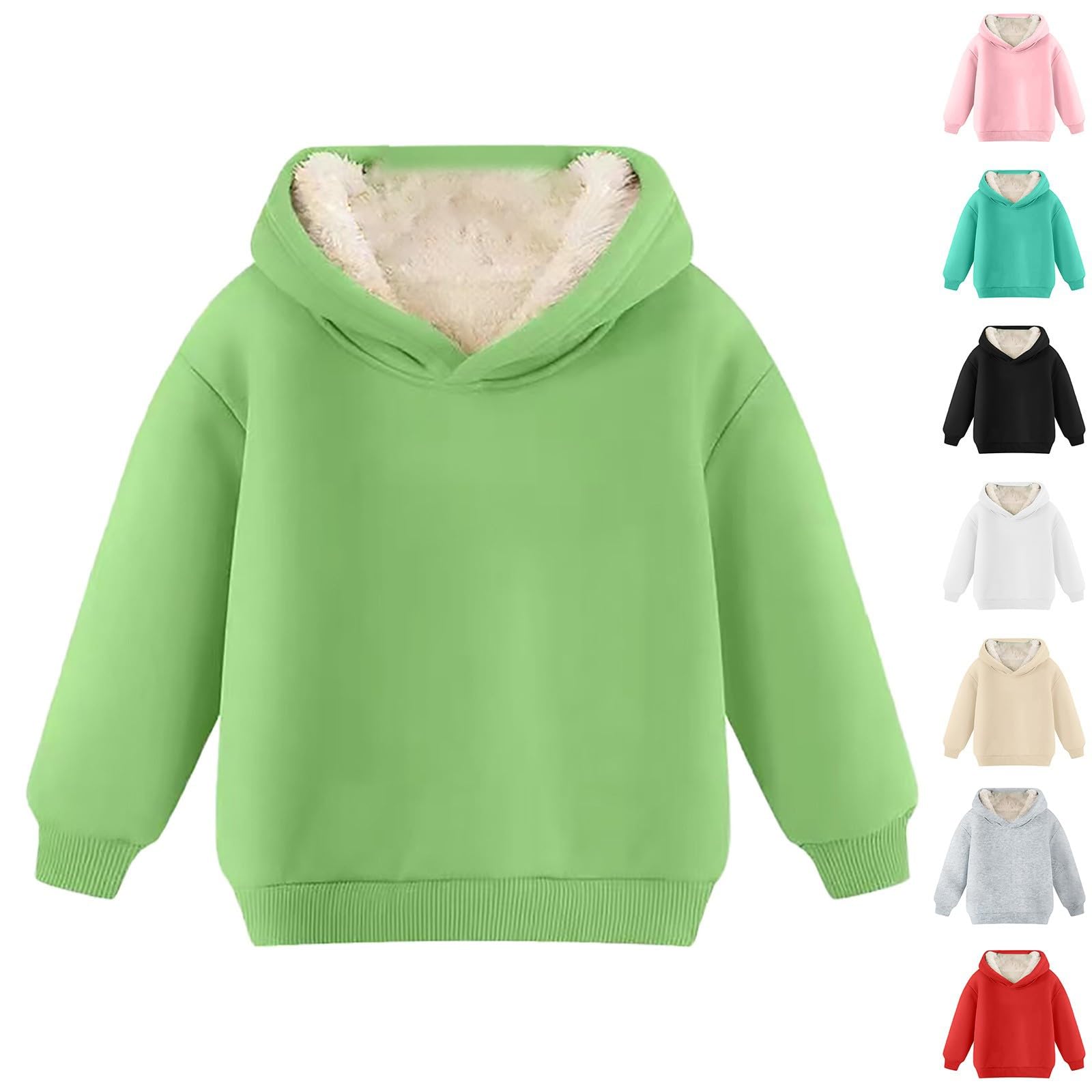 Kinder Kapuzenpullover Fleece - Plüsch Hoodie Mädchen Junge Langarm