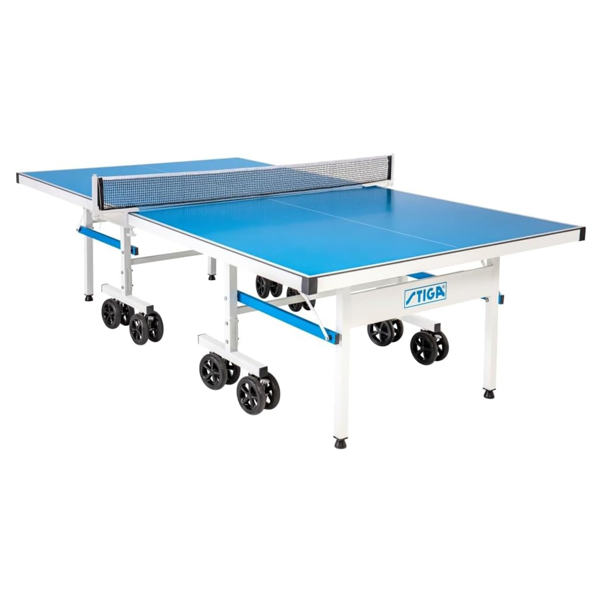 Photo 1 of STIGA Outdoor Table Tennis Table – All-Weather Waterproof Aluminum Ping Pong Table with Net & Post, QuickPlay Assembly, 108" L x 60" W x 30" H
