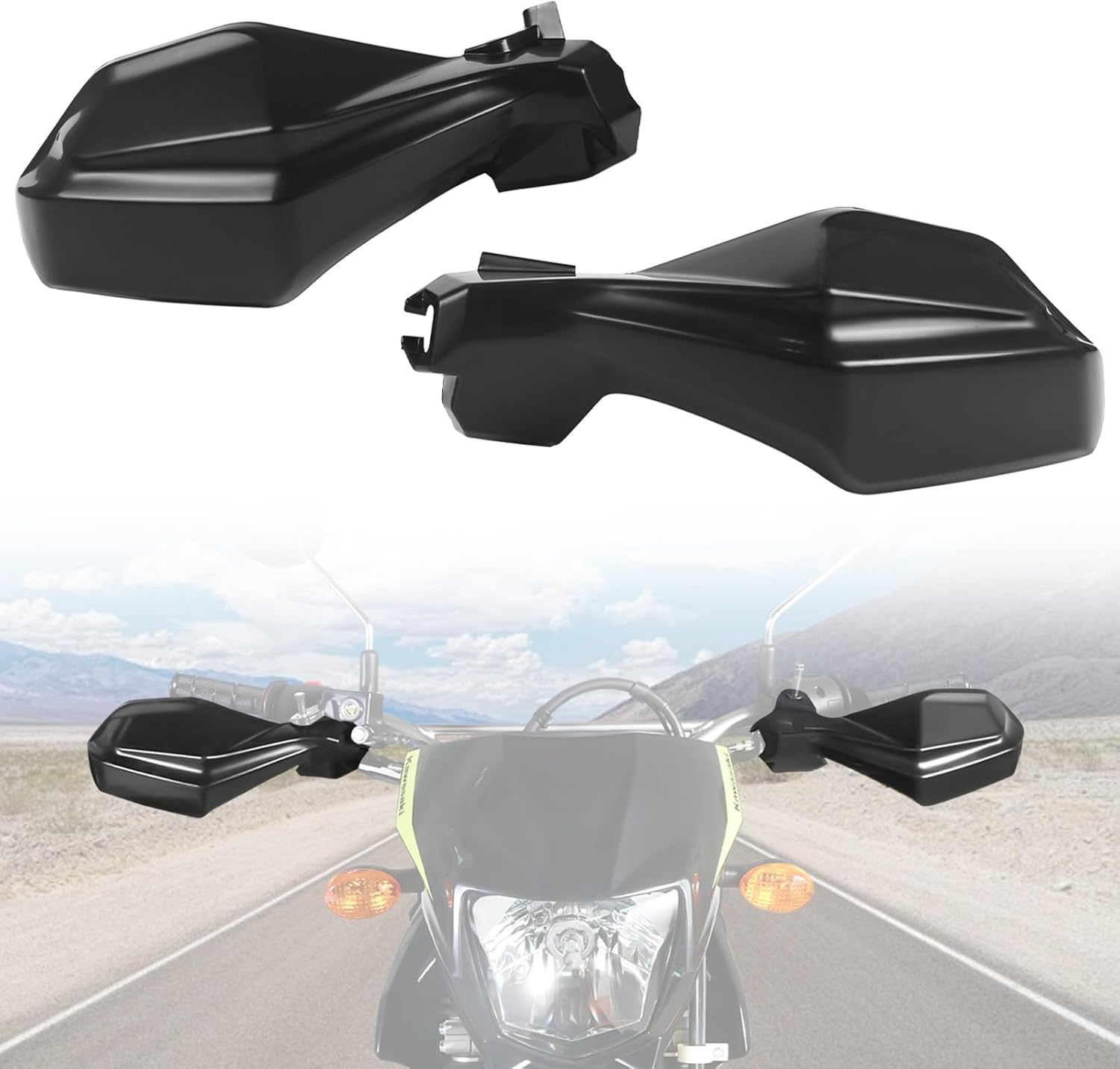 Handguards for KLX 230 2020-2025, Plastic Handlebar Air Deflectors Hand Protector Hand Guards for Kawasaki KLX 230/ KLX 230R/ KLX 230S/ ABS 2020-2025 Accessories, Replacement #99994-1248-6C