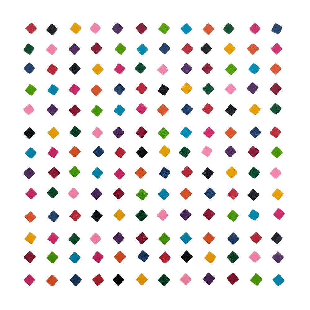 Comet Busters Square Basic Multicolor Velvet Bindis (5mm) (BV1733)