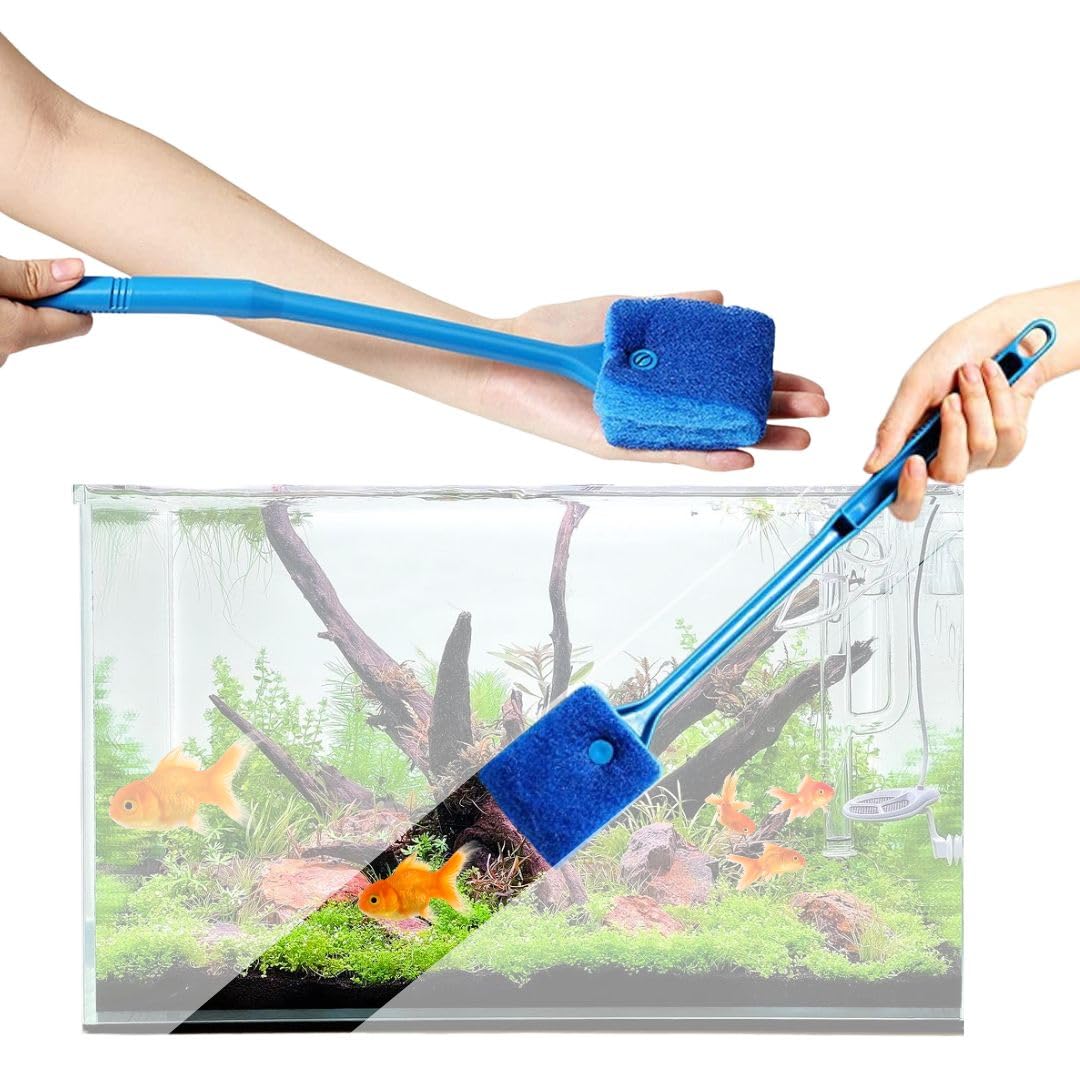 VAYINATO® Double-Sided Blue Sponge Algae Cleaner Brush for Aquariums by Petzlifeworld-image-47