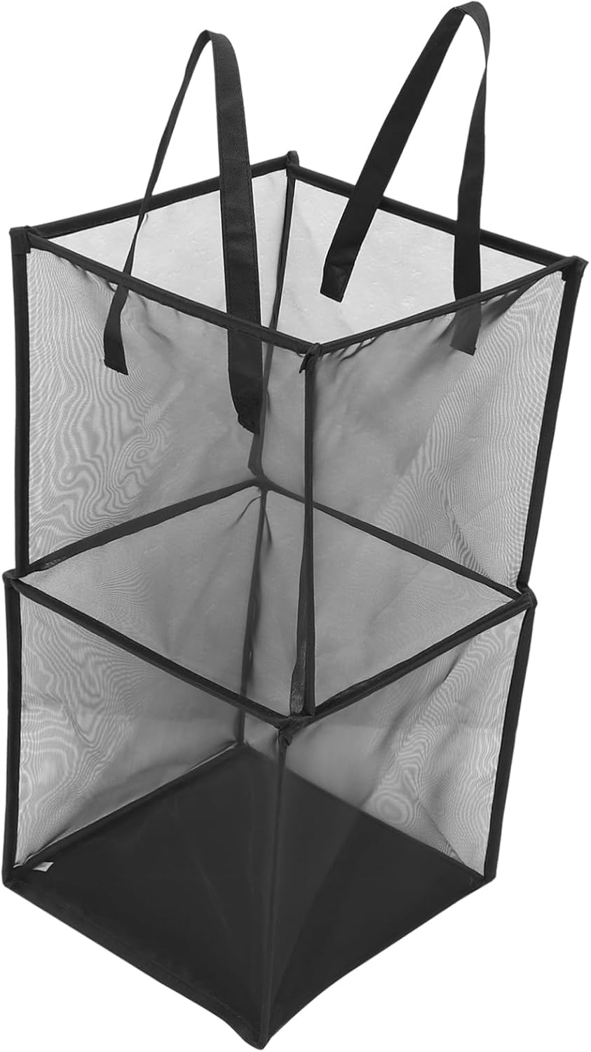 Collapsible Laundry Hamper Basket with Handles Breathable Mesh Clothes Storage Organizer for Bedroom Dorm and Outdoor Use Wear Resistant Material Multipurpose and Laundry Holder