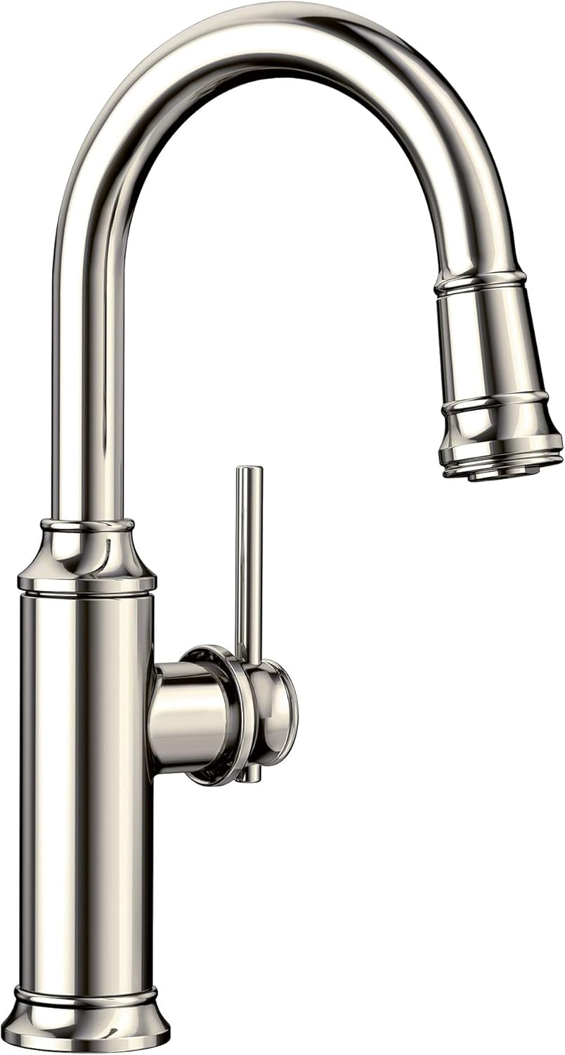 BLANCO 443265 Empressa Pull-Down Bar Faucet - 1.5 GPM - Satin Dark Steel