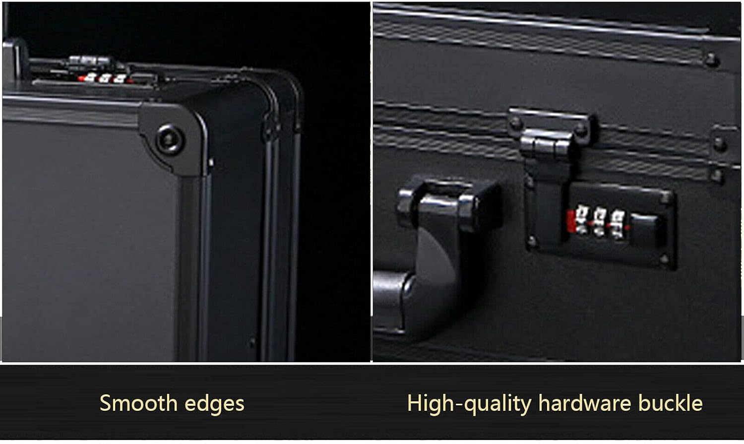 Professional Barber Carrying Case, Portable Stylist Tool Box Numlock System, Salon Hair Cutting Grooming Kit Storage Organizer for Clippers Trimmers Scissors Barber Supplies -Black