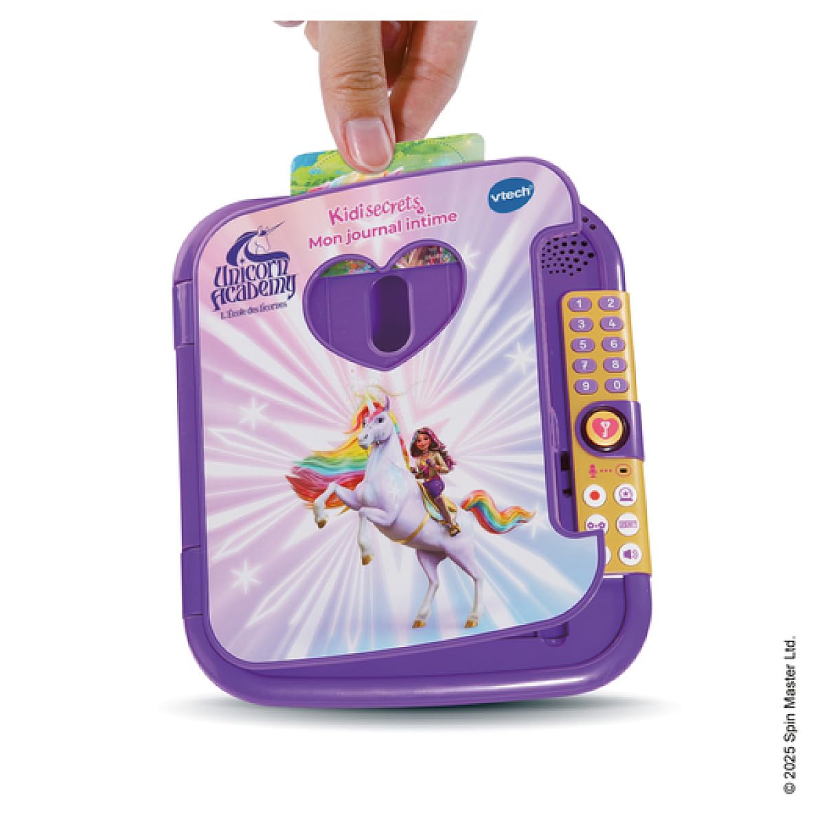 VTech - KidiSecrets Mon Journal Intime La Scuola degli Unicorni - Diario Intimo elettronico con codice, taccuino Segreto, Feltro e 5 Giochi Unicorn Academy - Regalo per Bambini dai 5 Anni - Contenuto