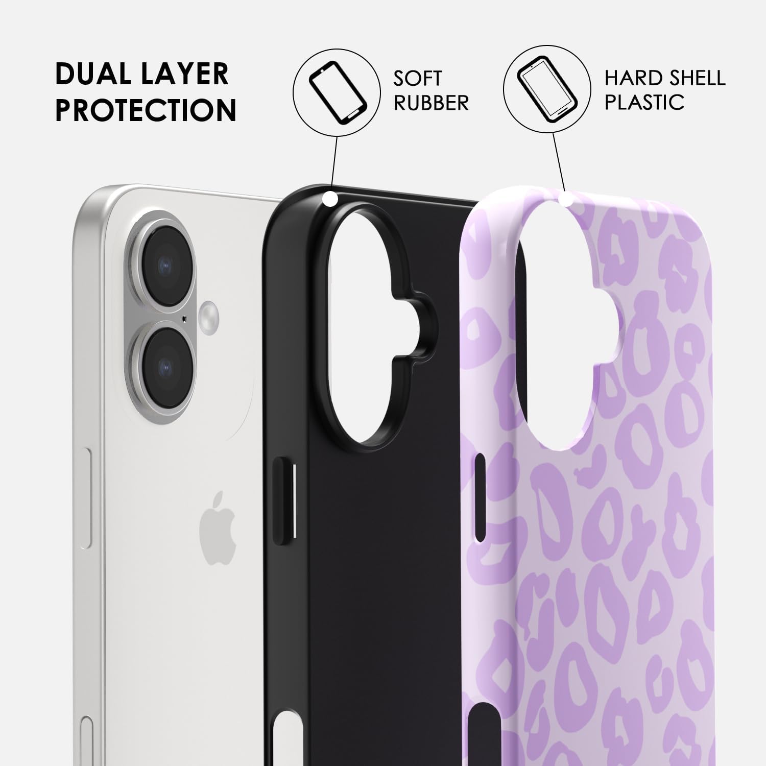 Cheetah Print Phone Case for iPhone 16 Plus Case Girly, Cute Leopard Case for Women, Luxury Trendy Retro Cool Animal Print Design, Aesthetic Pattern Y2k Hard Shell Plastic Cover, Purple Lilac - Image 3