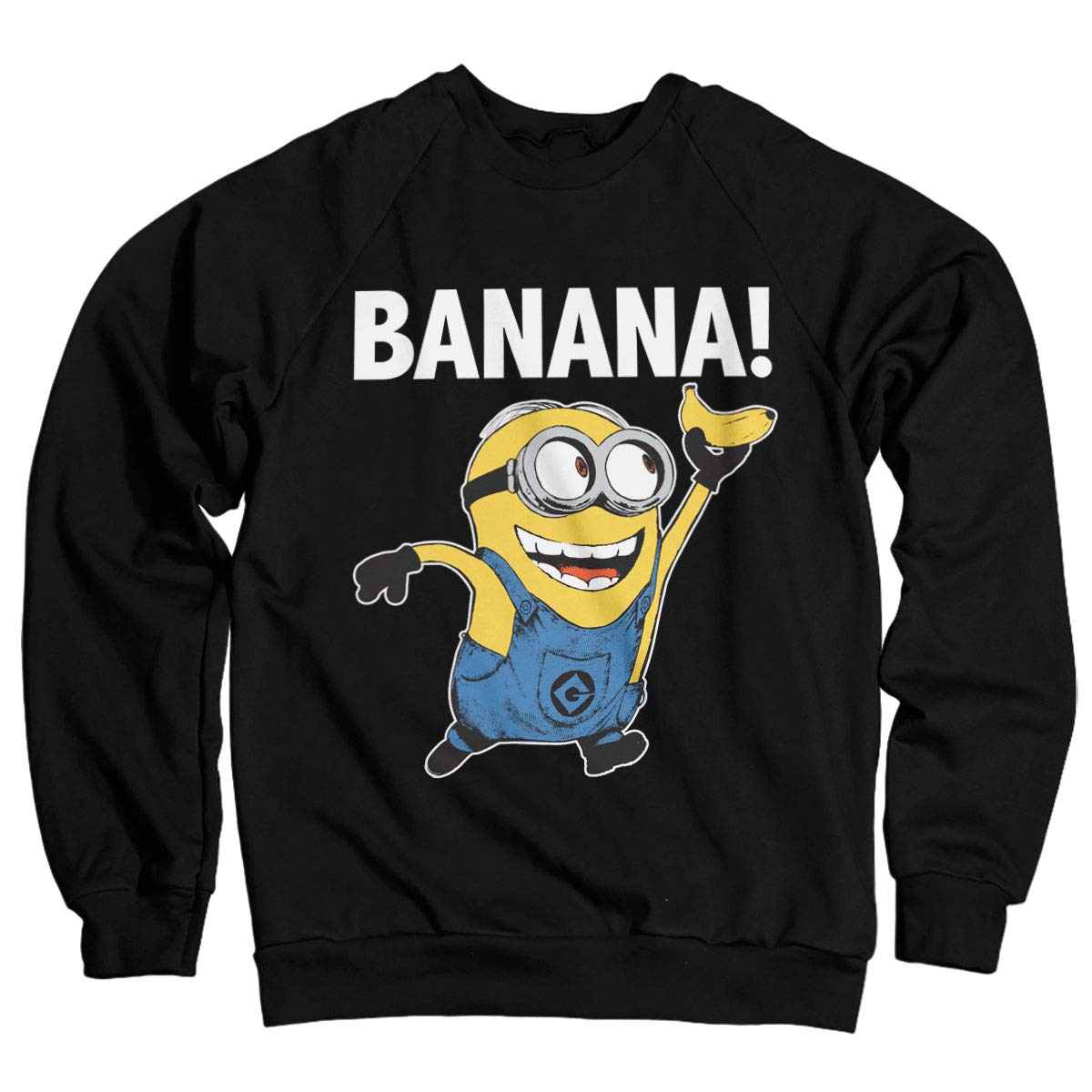 Minions Black Officially Licensed Banana! Sweatshirt (Black), Xl