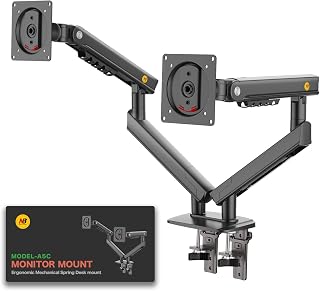 NB Ergonomic A5C Dual Monitor Arm for 2 Screens, Fits 17-32 Inches, Lightly Moves with One Hand, Perfect for Laptops and 3... Price In India