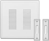 NICOR Lighting PrimeChime Plus 2 Wired Doorbell Kit with 2 Lighted Buttons, Selectable Chimes & Video Doorbell Compatibility