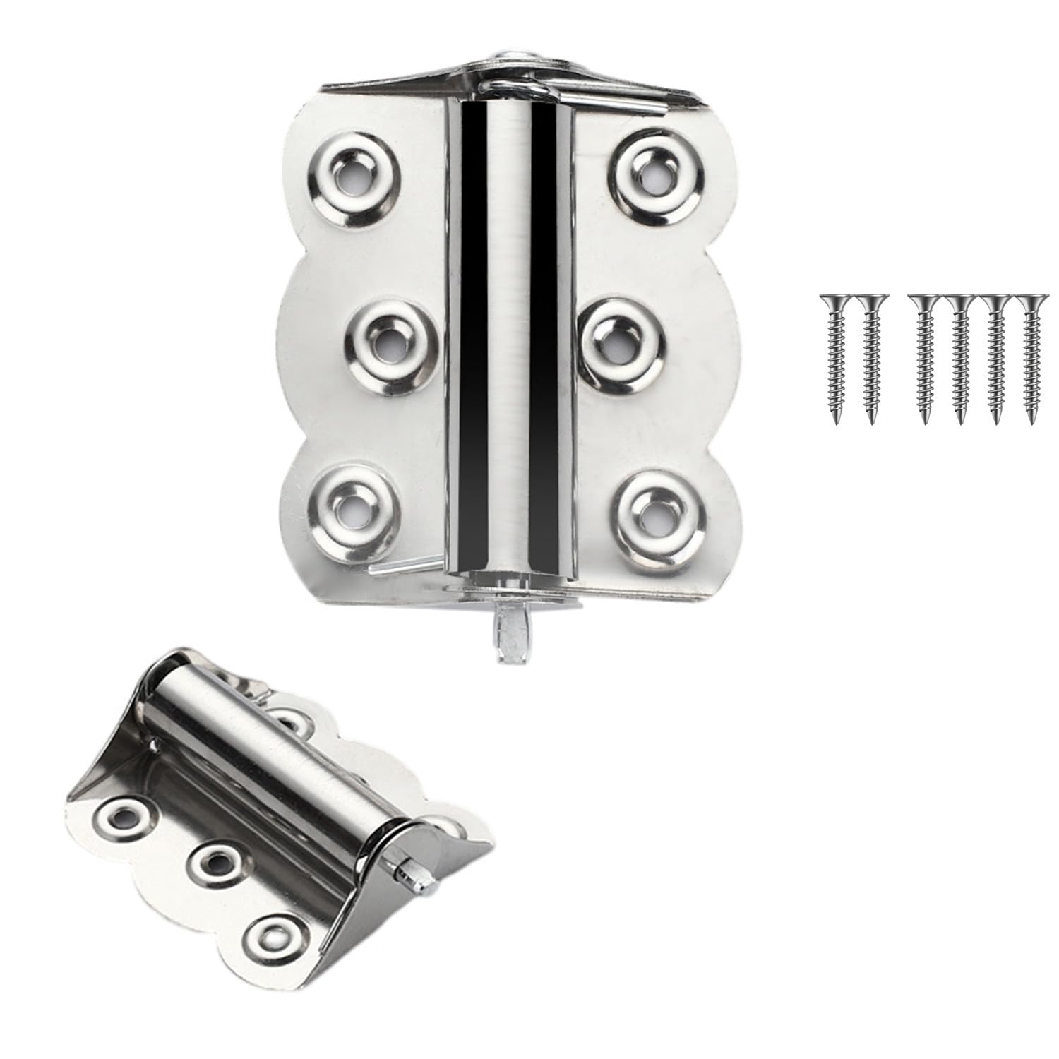 LFWATAXY 2PCS 3'' Self-Closing Screen Door Hinge Spring Loaded, Automatic Spring Loaded Door Closer Hinge, for Door’s Home Spring Hinges Loaded Self