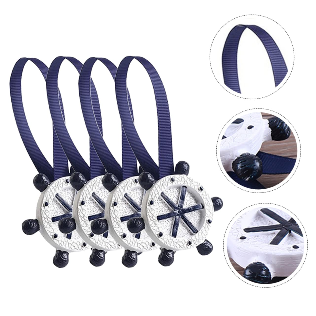 Lot De 2 Boucles De Fixation pour Rideaux Embrasses Magnétiques en Résine Élégantes pour Salon Chambre Cuisine Salle De Bain 4 Pièces X 2