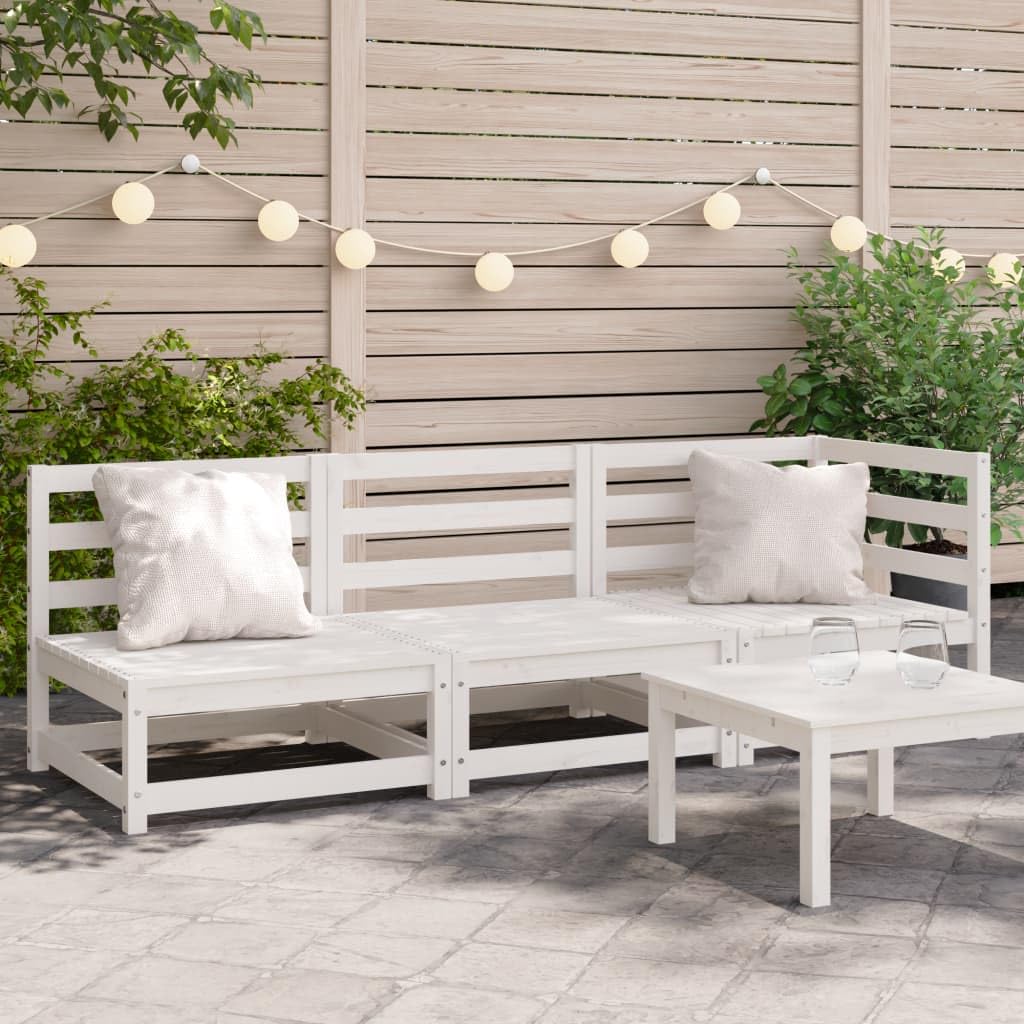 ZEYUAN Divano da Giardino a 3 Posti in Legno Massello di Pino Bianco,Divano da Giardino,Divanetto da Giardino Esterno(SPU:837950)