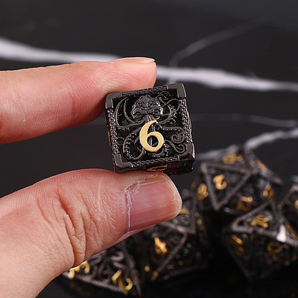 Würfel 7 stücke rein Kupfer Cthulhu Metall würfel Set DND. Wird for Dungeon und Dragon Rolle verwendet, die Spiele Spielen Würfel Gezinkte Würfel (Size : 389)