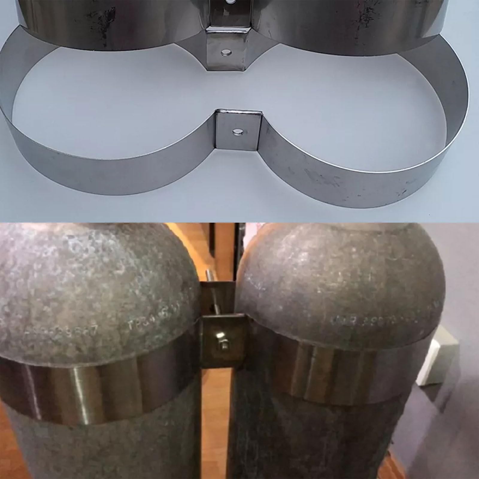 Laikoutd Stainlee Steel Double Cylinder Bottles Retainer Double Twin Cylinder Tanks Mounting Band Retainer