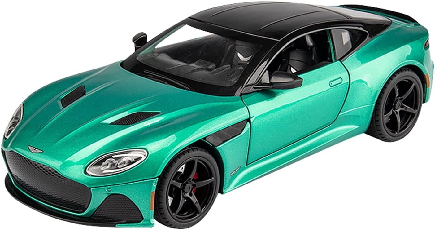1/24 Big Aston Martin Toy Car Metal Pull Back Diecast Car with Openable Door and Sound Light, Gifts Toys for Kids【 Green 】