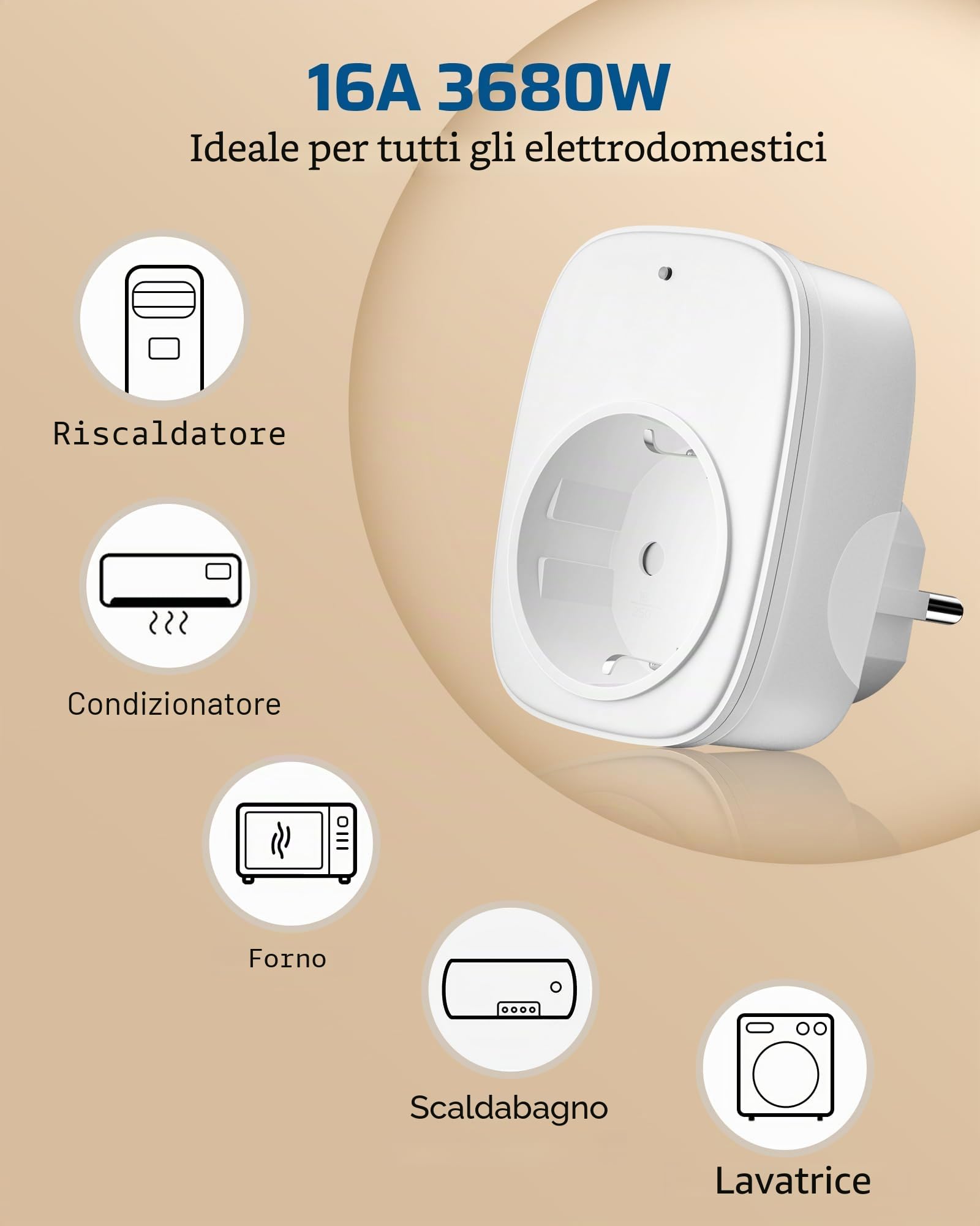 DEWENWILS Prese senza fili con telecomando, 16 A 3680 W, set di prese collegabili on/off 2V5, interruttore wireless espandibile per decorazioni feste ed elettrodomestici, 30-50 m