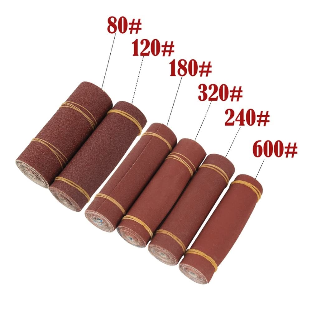 Sand paper,emery cloth,drywall sandpaper,liquid sandpaper,1 Roll 1M Sandpaper, 80 120 180 240 320 600 Grit Emery Cloth Roll Polishing Sandpaper for Grinding Tools Sand Paper Sanding Abrasive Sheets Wo