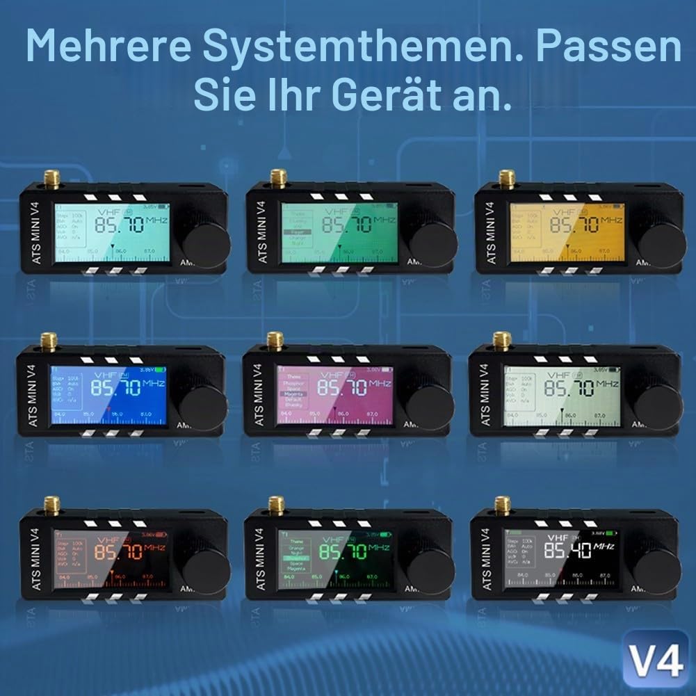 Si4732 V4 Radio, Tragbares Mini-Radio FM/AM/LSB/USB-Anschluss Für ATS SI4732 Vollband-DSP-Radioempfänger Mit Integrierter Hochimpedanz, 1,9-Zoll-IPS-Display Für Den Einsatz Im Freien Auf Reisen(CNC)