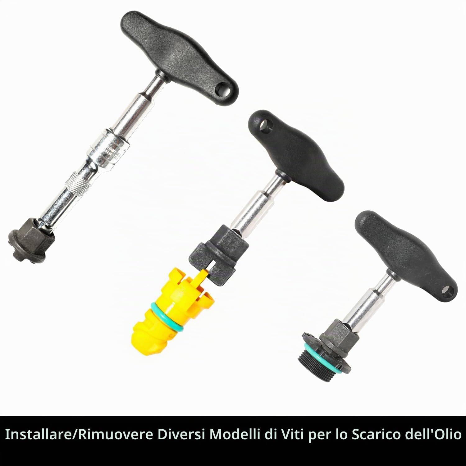 DPTOOL Strumento di rimozione del tappo di scarico Olio, da 11 pezzi compatibile con GM VW Ford Mercedes BMW con chiave a cricchetto e presa | Compatibile con GM VW Ford Mercedes Benz Audi BMW Chrysler Lincoln Volvo Mazda Sostituire 090-999 DPR350