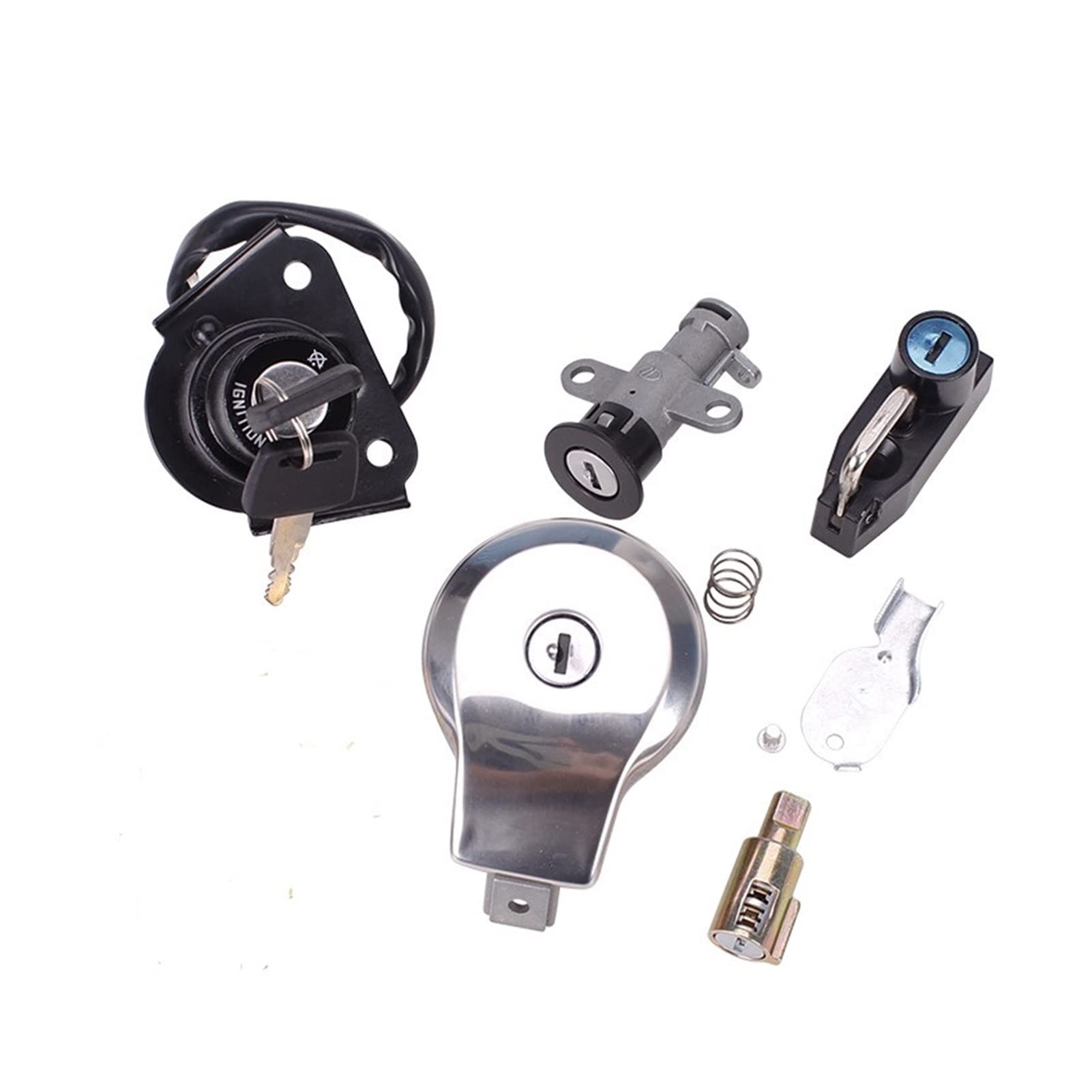 MSEURO Motorcycle Ignition Switch Fuel Lock Gas Cap Key Set Fit For Yamaha VIRAGO XV125 XV250 XV535VIRAGO XXV240 250 3LS 535 2UJ Fit For V Star 4RF