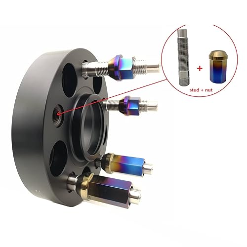 Miniatura 5 de RISON - Tuercas de titanio para llanta de titanio M12 x 0049in tuerca de titanio para llanta de titanio azul quemado accesorios para carreras de