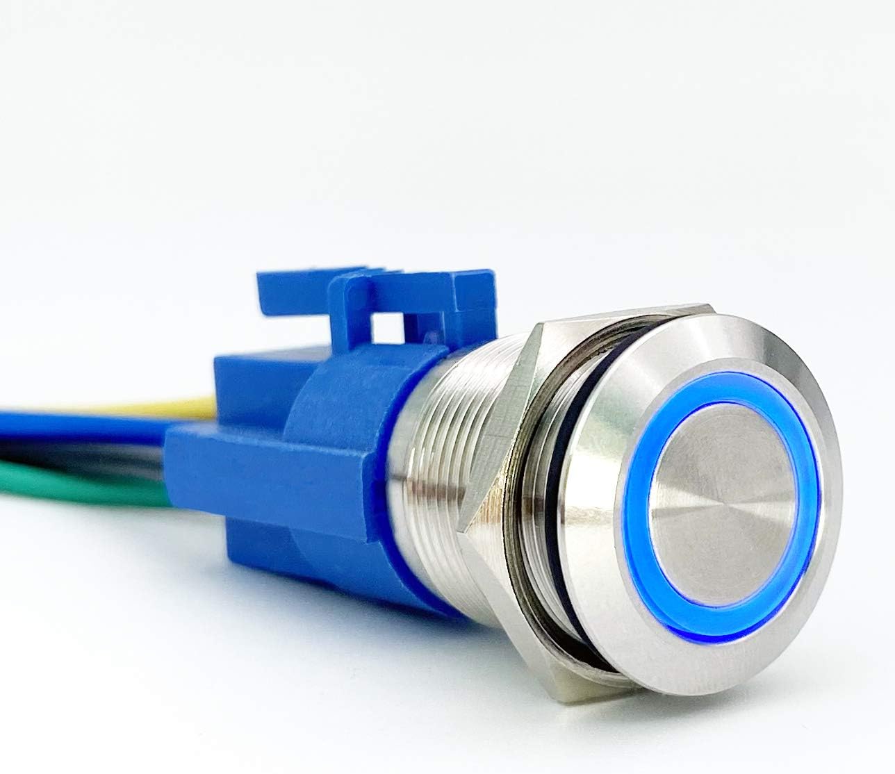 DIGITEN Automotive Latching Push Button Switch 12V Blue