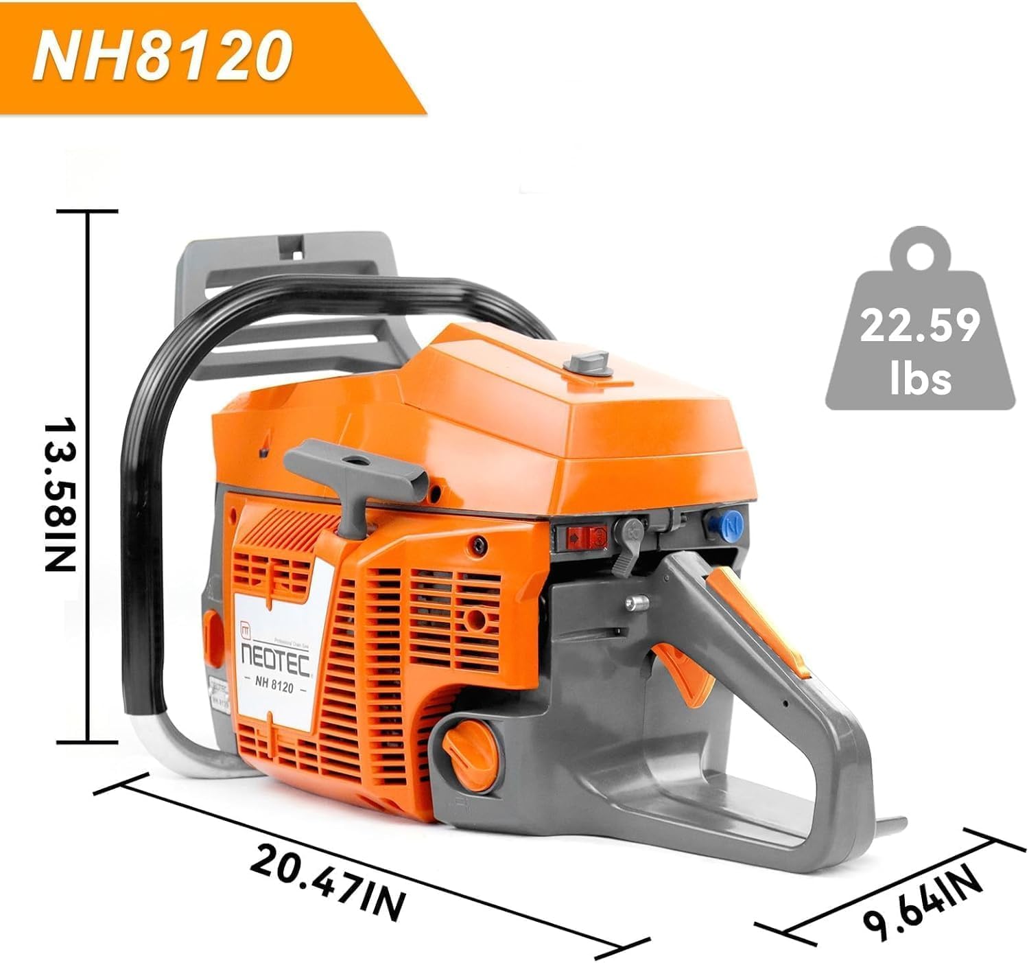 Amazon.com : NEO-TEC NH8120 Chainsaw Gas 120cc Gas Powered